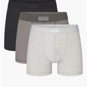 Skims Men's Boxer Briefs 3-Pack - Black, Gray, and White 3 Inch Inseam Size 2xl